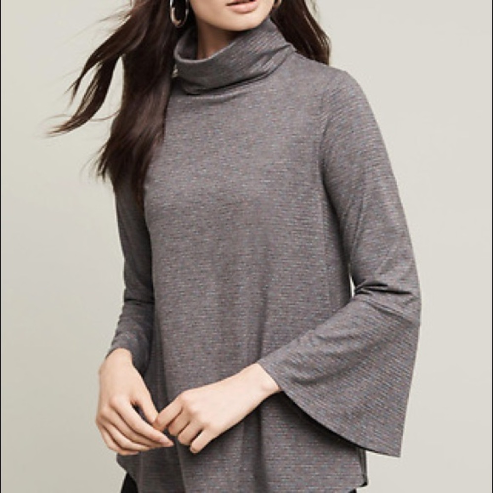 Anthropologie Postmark Liz Metallic Stripes Top